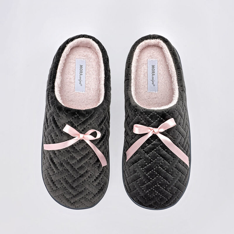 Mora Confort Pantufla para mujer gris image number null