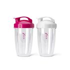 Set De Vasos Nutribullet&reg; Para Llevar De 700 Ml Con Tapa Abatible, Color Rosa Y Blanco
