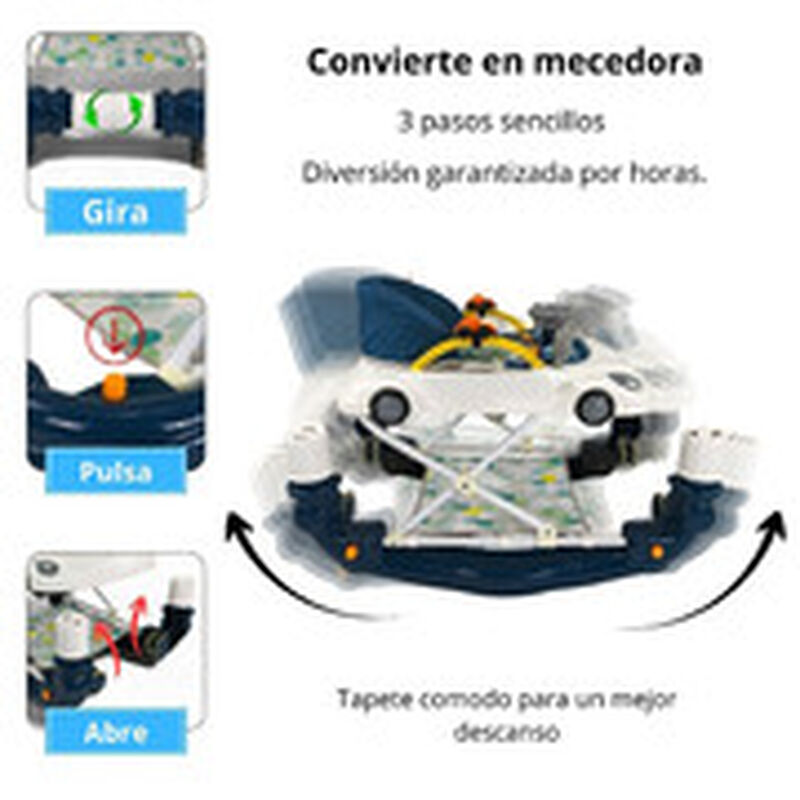 Andadera Semi Lujo Para Beb&eacute; Mecedora Bocho Mod... image number null