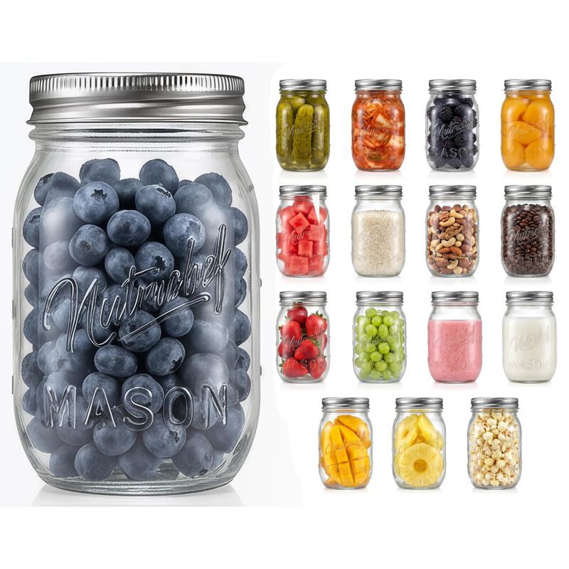 Tarros Mason NutriChef 473ml (16 oz), Pack de 1... image number null