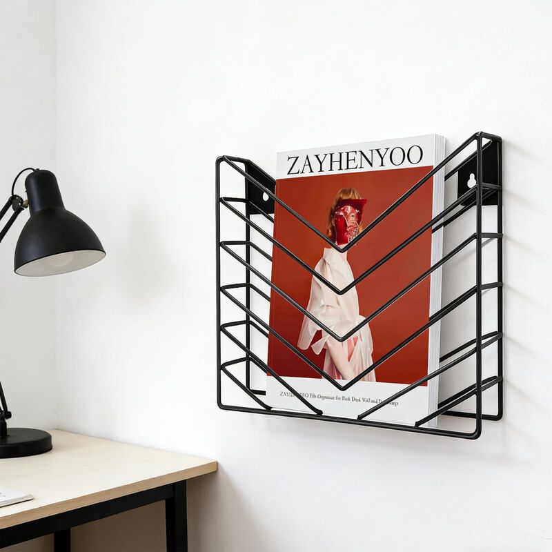 Estante Para Revistas Zayhenyoo De Pared En Met... image number null