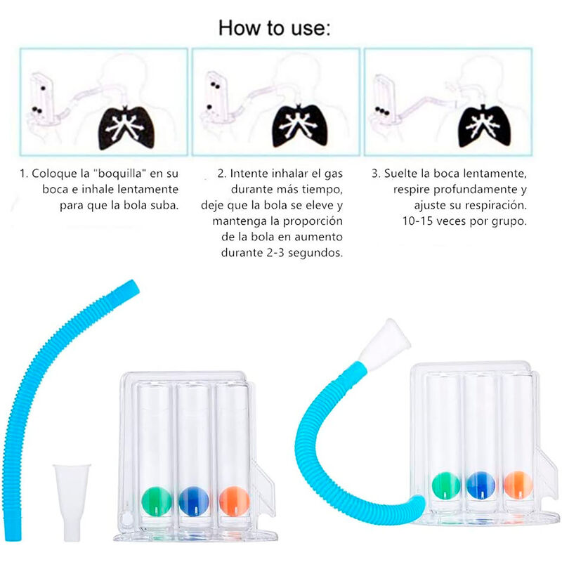 Inspirometro Incentivo de 3 Bolas (Inhalaci&oacute;n)|... image number null