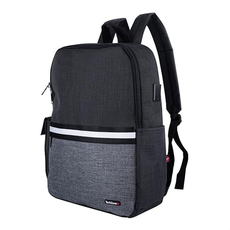 Mochila TechZone Negro con Gris Modelo GLAD Por... image number null