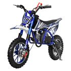 Moto Cross Pocket Montable Ni&ntilde;os Motor Gasolina 45km/h Azul Little Monkey