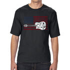 Camiseta Alta y Larga Word Art Para Hombre - America Rocks - Negro