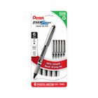 Bol&iacute;grafo Pentel Energel Nv 0.7mm L&iacute;nea Media Tinta Negra Paquete De 6