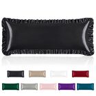 Funda Para Almohada Corporal Homiest 137 cm Negra Con Volante De Sat&eacute;n