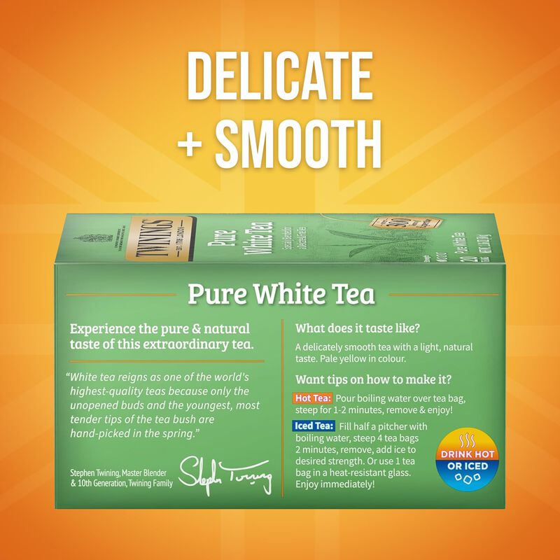 Twinings T&eacute; Blanco Puro 6 X 20 Bolsas (50 g) image number null