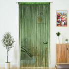 Cortina Con Cuentas Yaoyue Para Puertas, Borlas, Abalorios, Color Verde, 100 X 200 Cm
