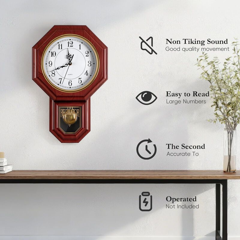 Reloj De Pared Kaneodot Regulador Con P&eacute;ndulo I... image number null
