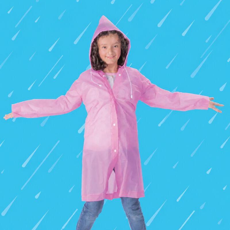 Impermeable Infantil Transparente Bot&oacute;n Capucha... image number null
