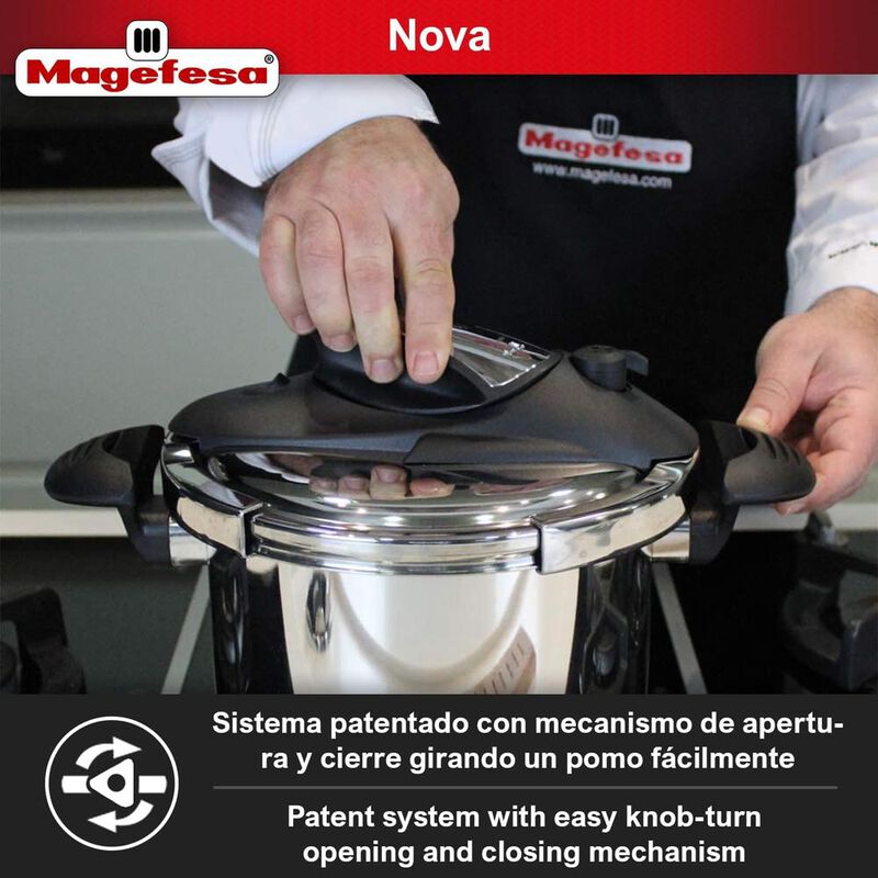 OLLA DE PRESION MAGEFESA NOVA 6L CON 5 SISTEMAS... image number null
