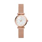 Reloj Fossil Es4433 Carlie Mini Quartz En Oro Rosa De 28 Mm