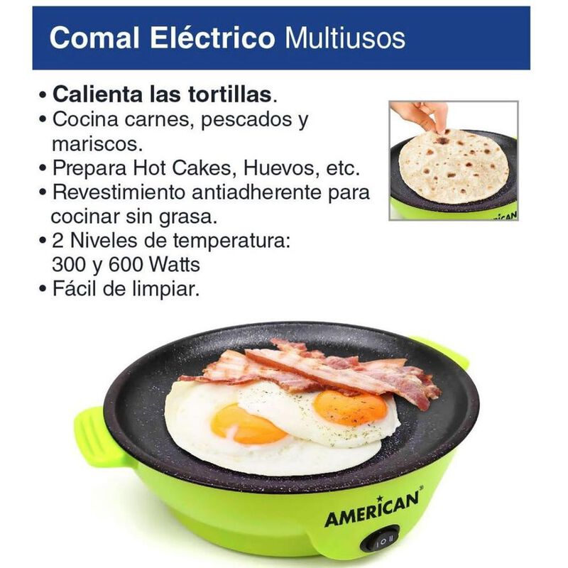 Parrilla Comal Sart&eacute;n El&eacute;ctrico Antiadherente 2... image number null