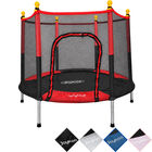 Trampol&iacute;n Infantil Brincol&iacute;n 140 Cm 55 Pulgadas Con Red De Seguridad Hasta 50 Kg Con 36 Resortes De Acero Galvanizado Rojo
