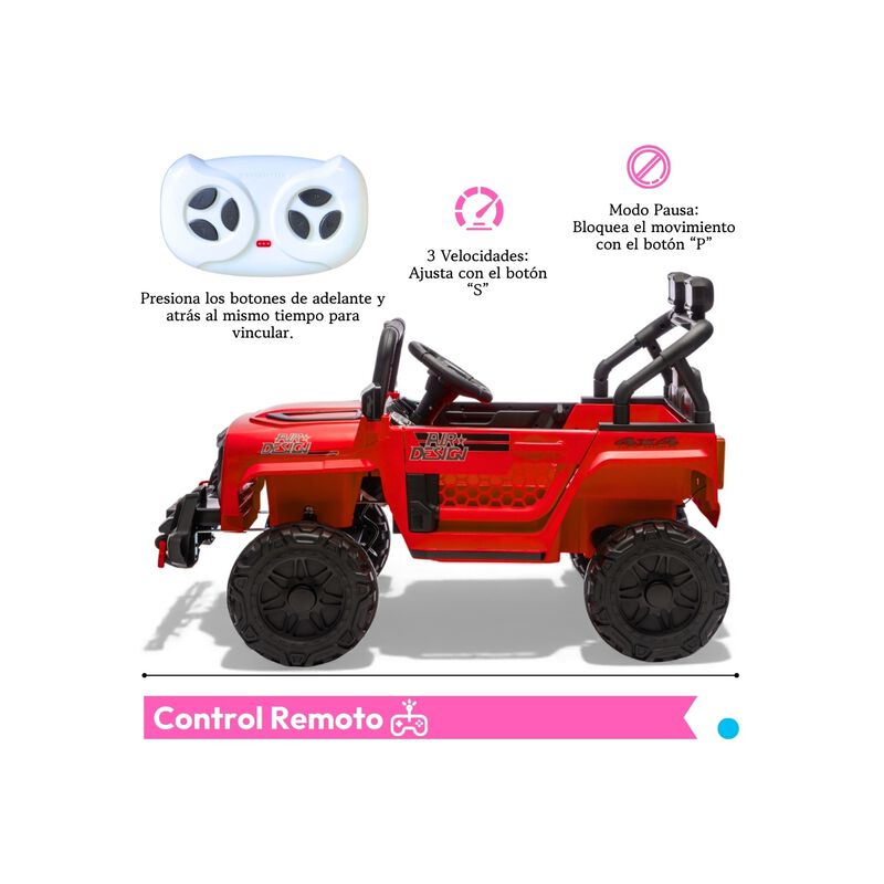 Carro El&eacute;ctrico Montable 12v Doble Motor Contro... image number null