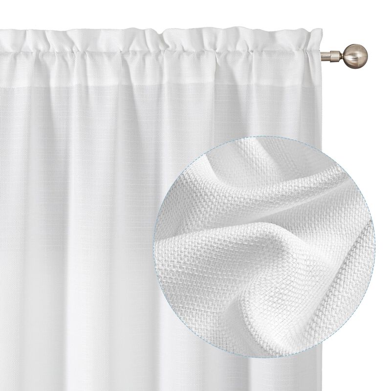 Cortinas Chyhomenyc 160 cm Blanco &ndash; Juego De 2 ... image number null