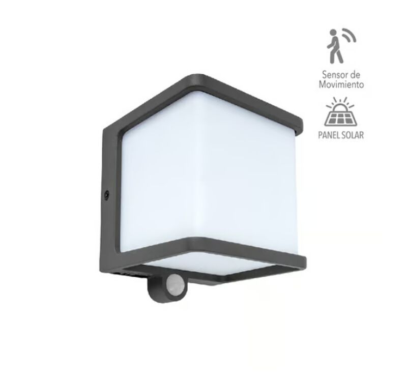 L&aacute;mpara Solar Led De Pared, 7.5 W, Luz Suave C&aacute;... image number null