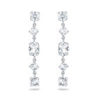 Aretes Plata Dorada 925 Con Piedras Blancas