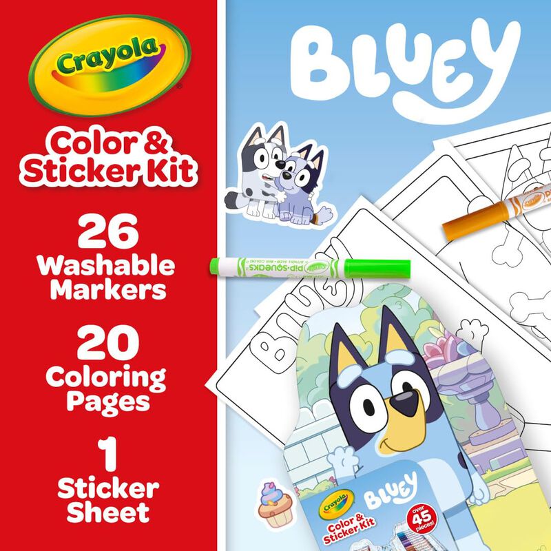 Kit De Arte Crayola Bluey Para Ni&ntilde;os Con Libro ... image number null