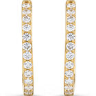 Arracadas De Oro Amarillo 10k Con 21pts De Diamante (12x9mm Aprox)