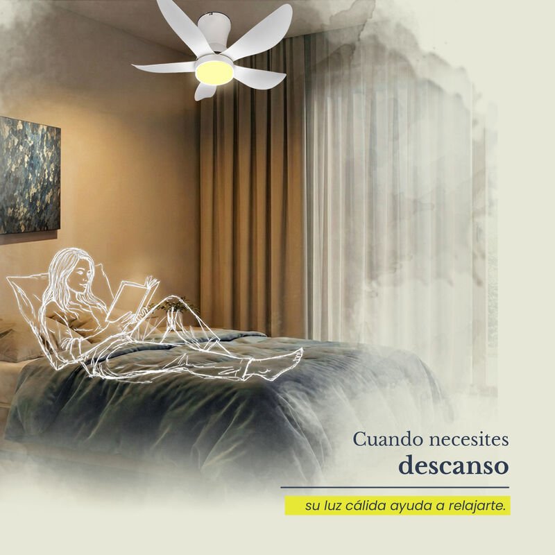 Ventilador de Techo MIL LUCES FLORIS BLANCO - D... image number null