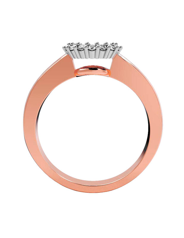 Anillo de Compromiso en Oro Rosa 10K con Circon... image number null