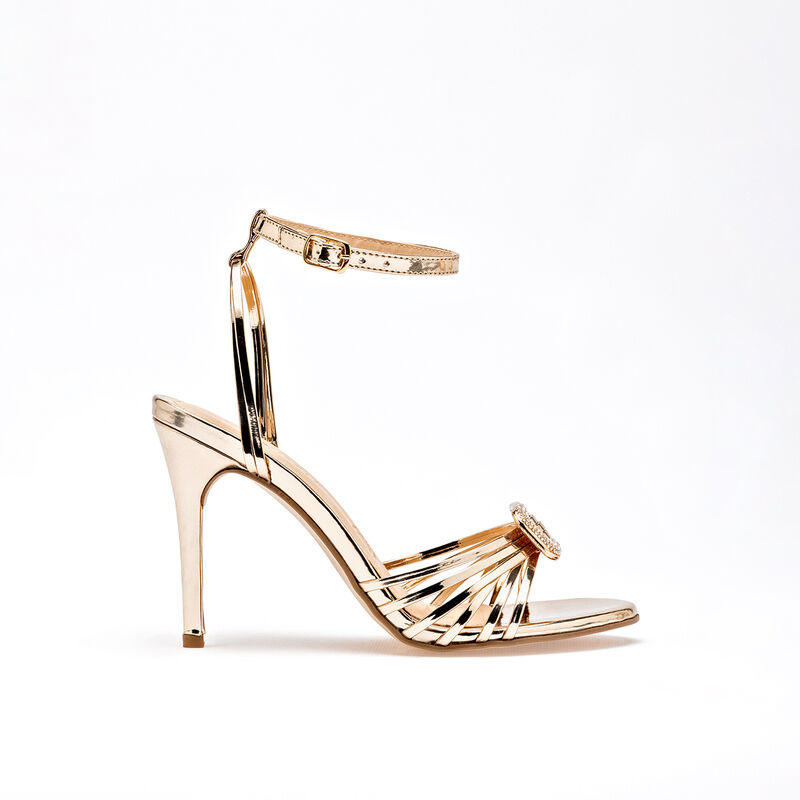 Moramora zapatilla abierta para mujer dorado co... image number null