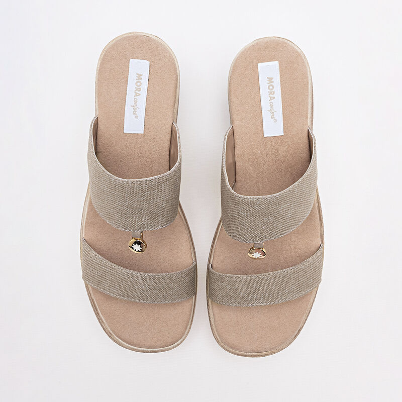 Mora Confort Sandalia para mujer beige image number null