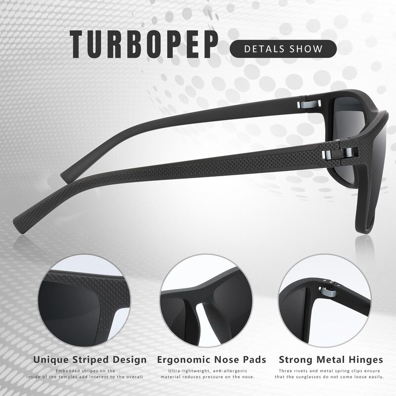 Gafas De Sol Turbopep Cuadradas Polarizadas Lig... image number null