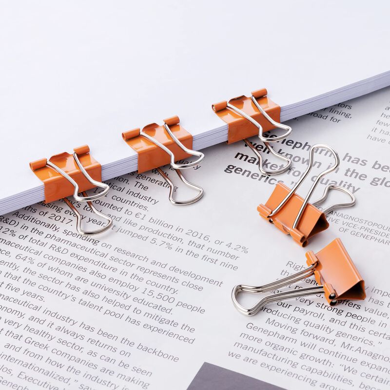 Clips De Sujeci&oacute;n Fudao Family 19 mm Naranja - ... image number null