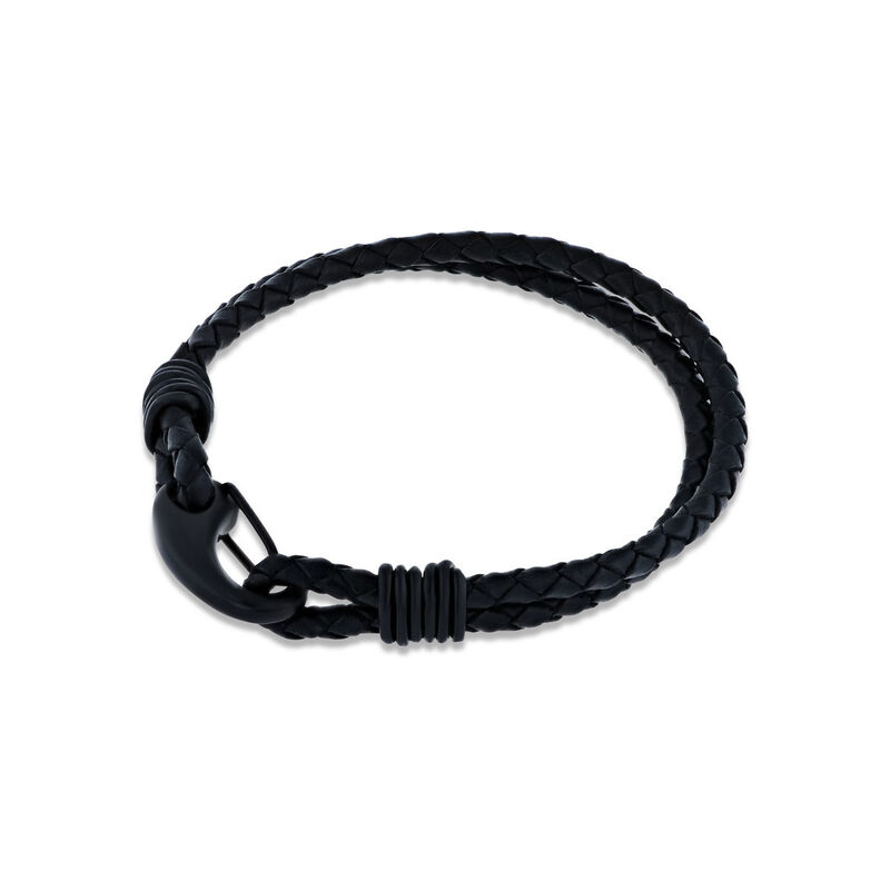 Pulsera De Piel En Color Negro Para Caballero image number null