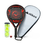 Pala de Padel con 3 Pelotas Funda Grip Raqueta 100% Fibra de Carbono, Hikeo, 83696