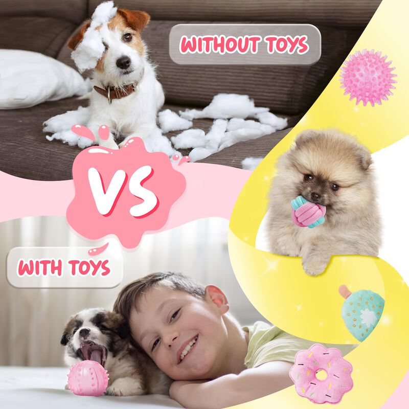 Puppy Toys Xiugoal, Rosa, Para La Dentici&oacute;n, Co... image number null