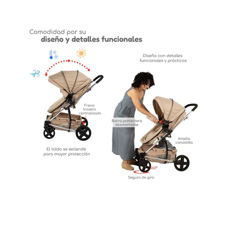 Travel System Eclipse 3en1 D'beb&eacute; Carriola Recl... image number null