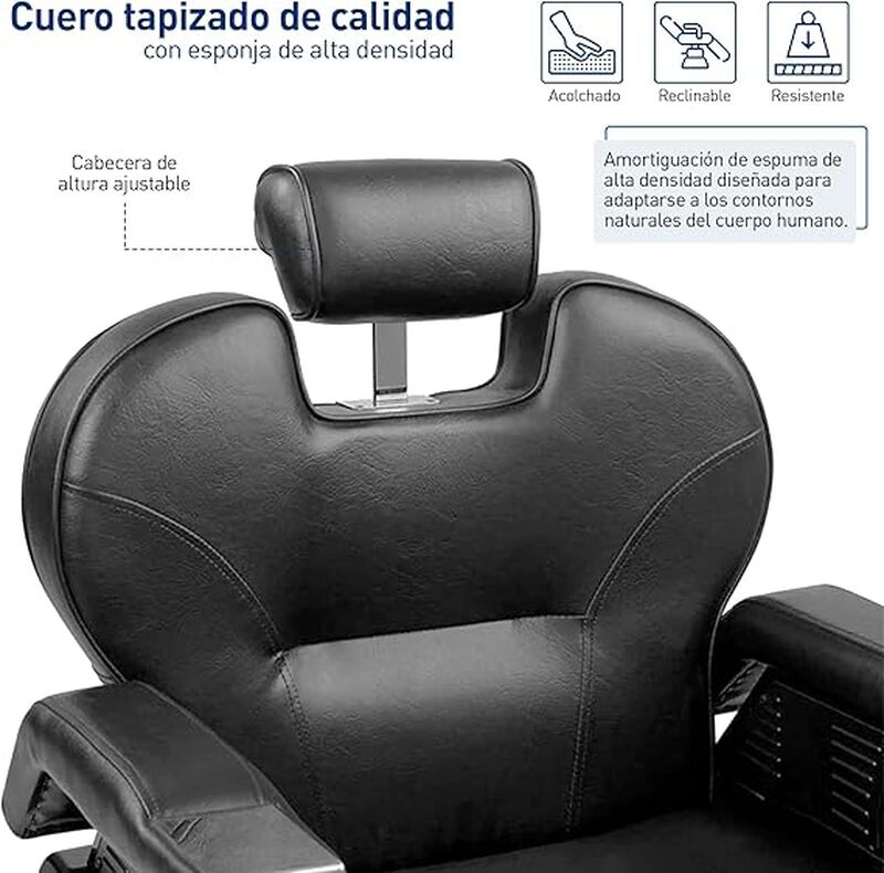 Sill&oacute;n de Barbero Negro Bluelander image number null