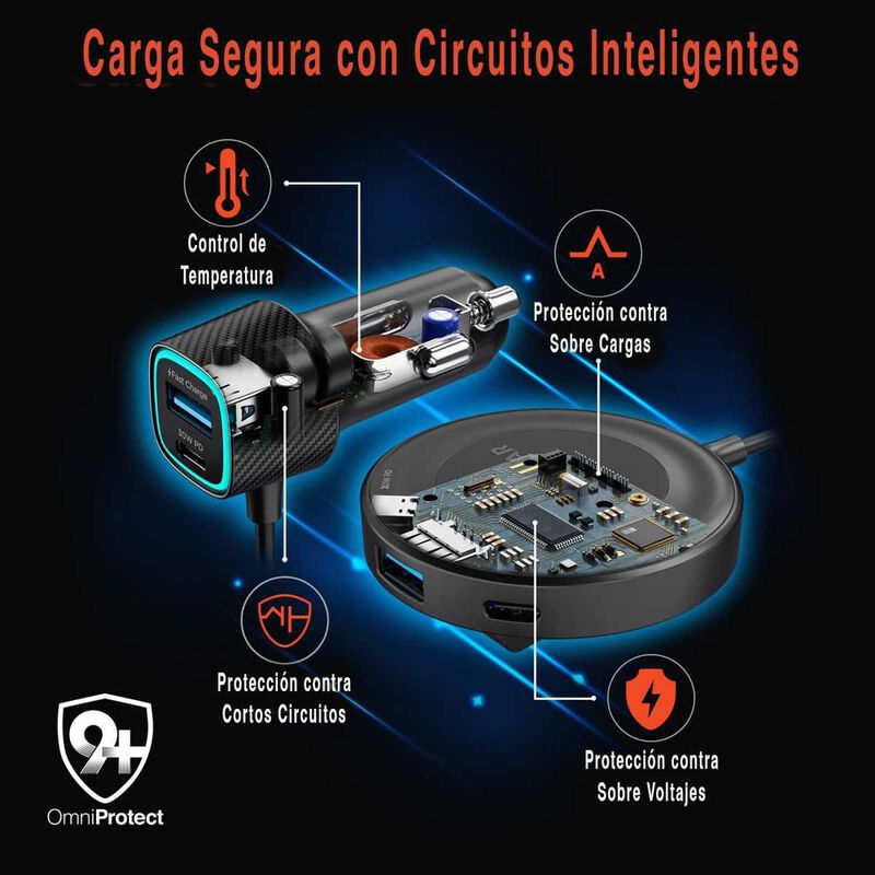 Cargador Auto Plug In Hypergear 98w Extension C... image number null