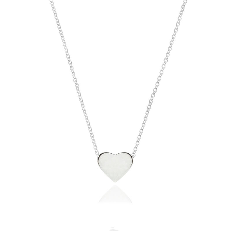 Set de Coraz&oacute;n de Plata con Collar y Broqueles image number null
