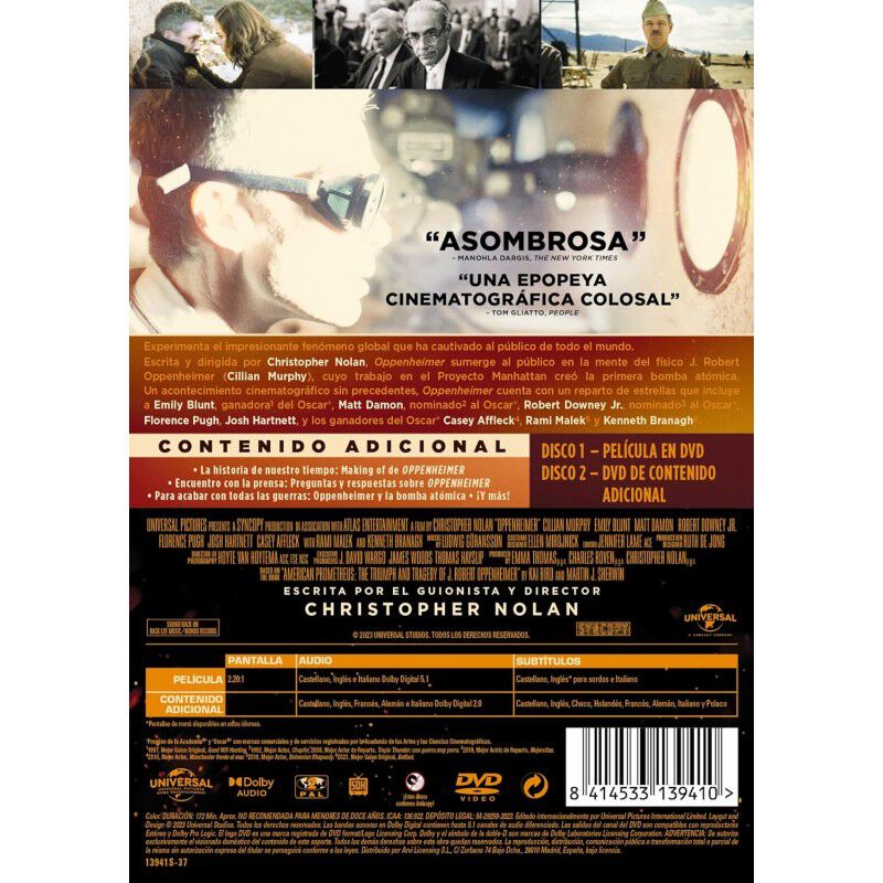 Oppenheimer [dvd] (2023) image number null
