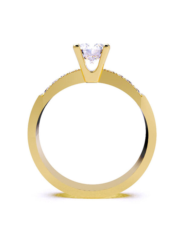 Anillo de Compromiso de 10K con Circonia Talla ... image number null