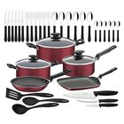 Bateria De Cocina Tramontina 27899328 Loreto Rojo 38 Piezas Sart&eacute;n Cuadrado End