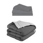 Edred&oacute;n Doble Vista Rogga Individual Gris Perla-gris Oxford + 1 Juego De S&aacute;banas Basic