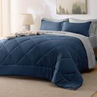 Juego De Ropa De Cama Bedsure Navy Queen Con Edred&oacute;n, S&aacute;banas Y Fundas