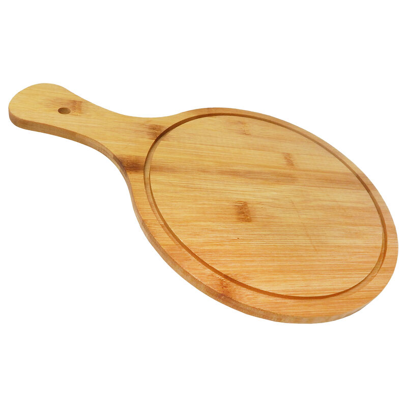 Tabla de Corte Bambú Circular con Mango 24 cm image number null