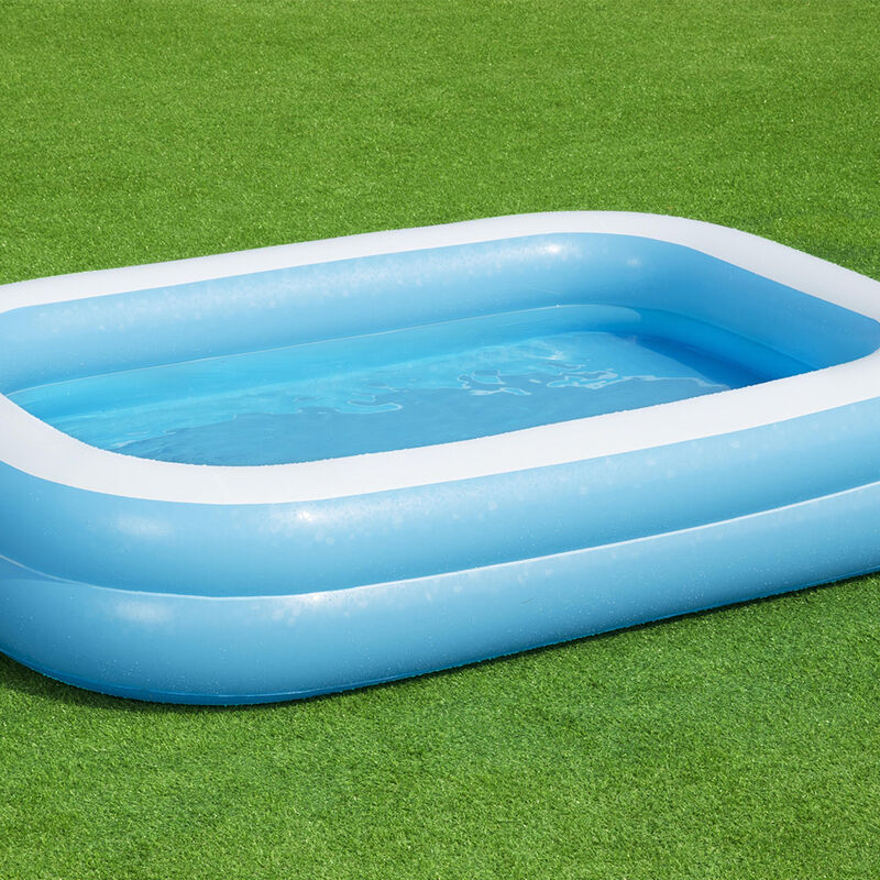 Alberca Inflable Rectangular Infantil Con 2 Aro... image number null
