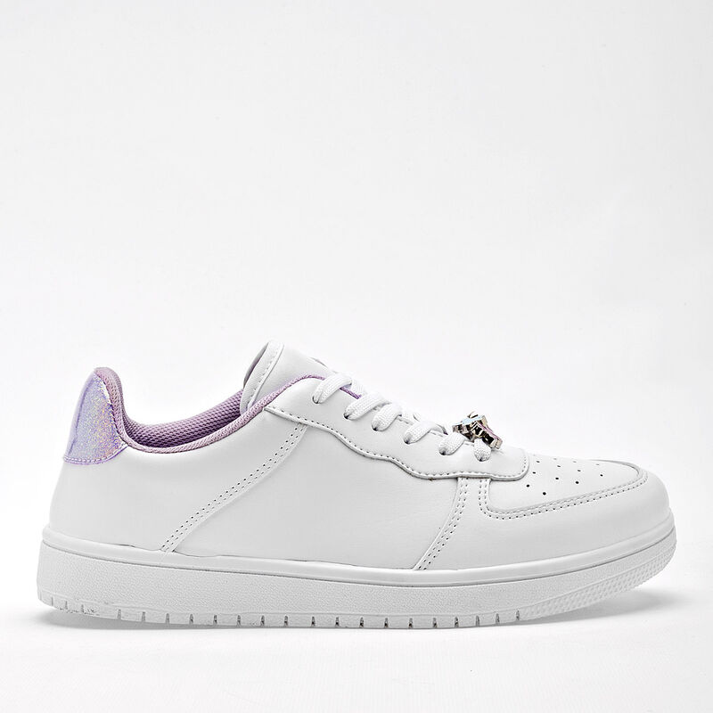 Leds Tenis Para Mujer Blanco Lila Cod 128728-e image number null