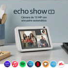 Amazon Echo Show 8 2nd Gen con asistente virtual Alexa pantalla integrada de 8 glacier white 110V/240V