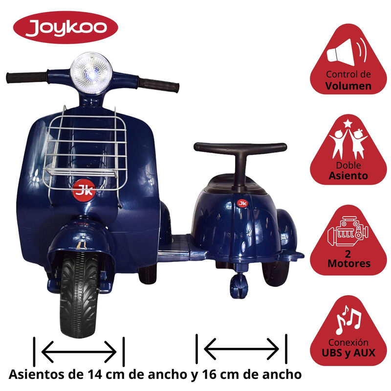 Motocicleta Montable Electrica Doble Asiento So... image number null