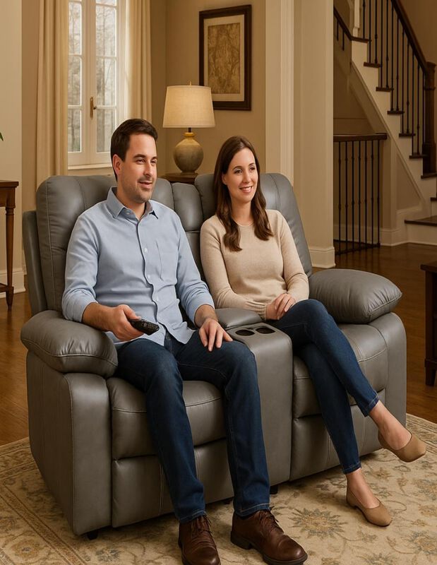 Sof&aacute; Reclinable Doble Vereta 3 Posiciones Con P... image number null