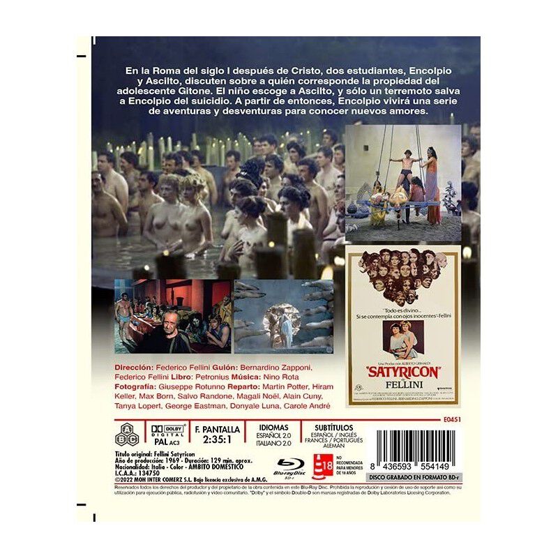 Satyricon de Fellini (Fellini Satyricon) [Blu-r... image number null